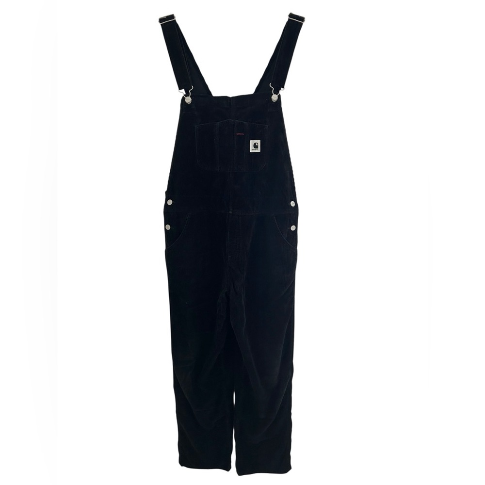 Carhartt WIP Bib Overalls Black Corduroy Size Medium - Picture 4 of 12